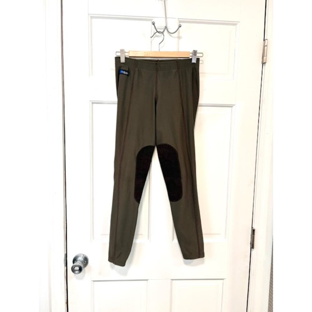 Irideon Riding Breeches Womens Sz S Brown Equestrian‎ Tights Suede Knee Patches